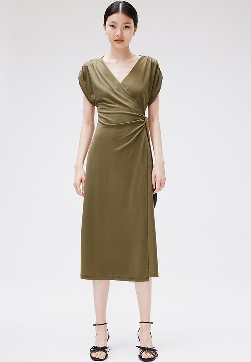 green emerald velvet dress One Shoulder Dress – Evolverie Clothing main image 1