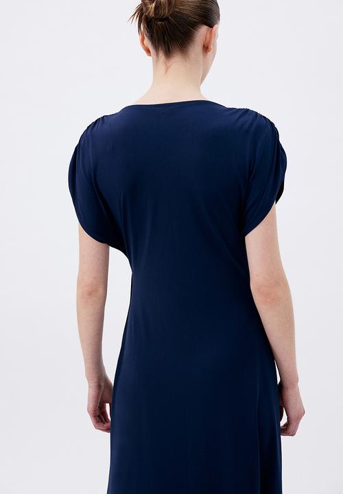 H&M - Jersey wrap dress - navy blue