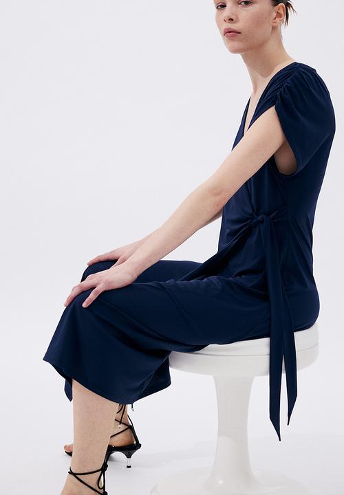 H&M - Jersey wrap dress - navy blue