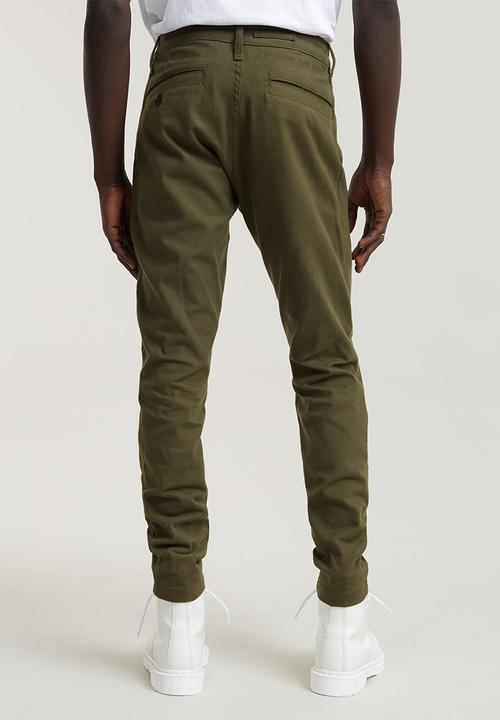 G-STAR - Bronson 2.0 slim chino - asfalt/dk moss dobby