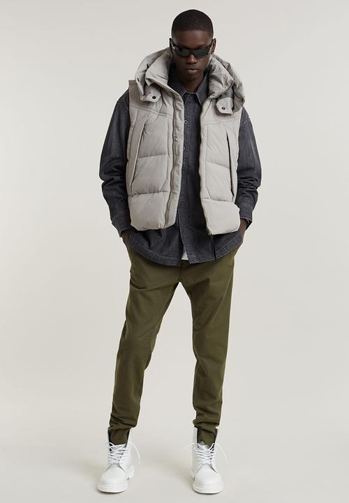 G-STAR - Bronson 2.0 slim chino - asfalt/dk moss dobby