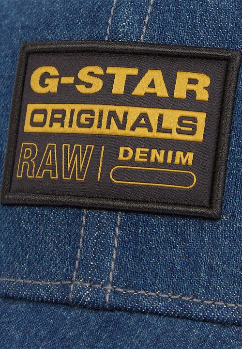 G-STAR - Denim embro baseball trucker cap - worn in sentry blue