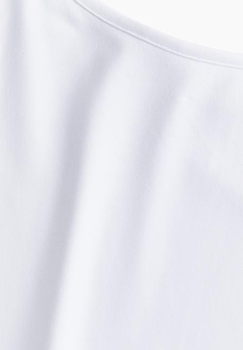 H&M - Microfibre strappy top - white