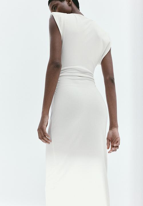 H&M - Shoulder-pad dress - cream