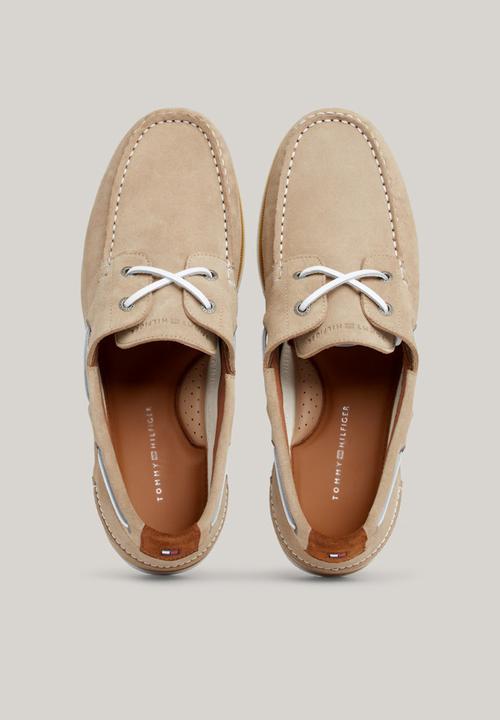 Tommy Hilfiger - TH Boat Shoe Core Suede - Beige