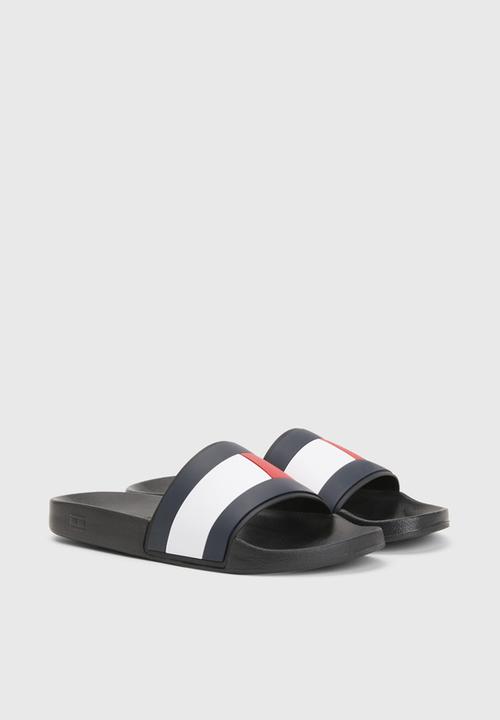 Tommy Hilfiger - Rubbber TH Flag Pool Slide - Black