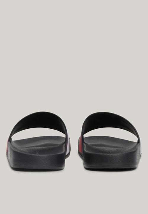 Tommy Hilfiger - Rubbber TH Flag Pool Slide - Black
