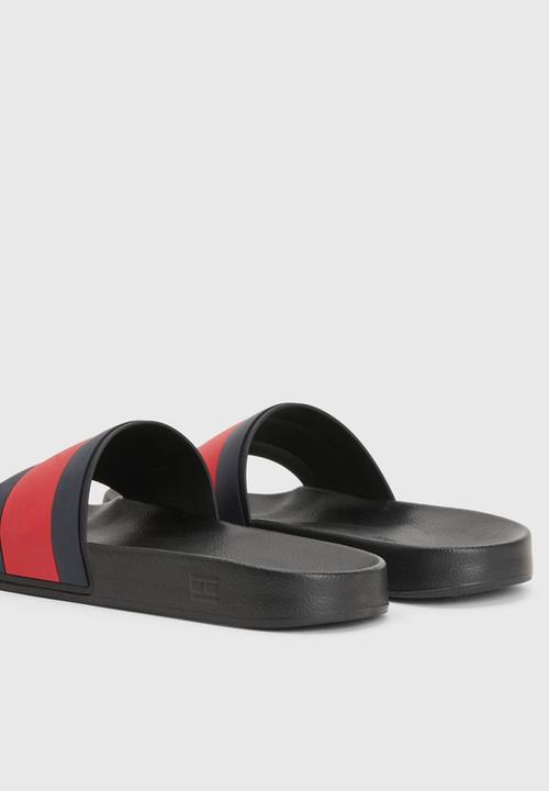 Tommy Hilfiger - Rubbber TH Flag Pool Slide - Black