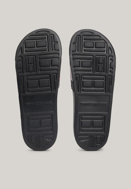 Tommy Hilfiger - Rubbber TH Flag Pool Slide - Black