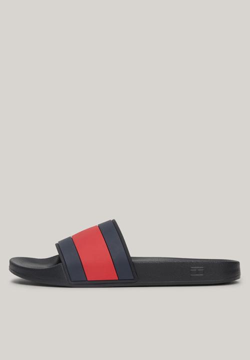 Tommy Hilfiger - Rubbber TH Flag Pool Slide - Black