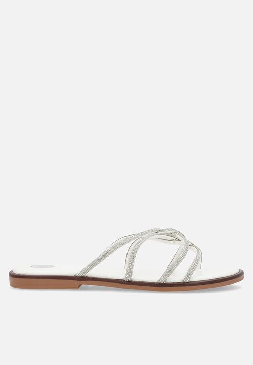 Footwork - Rosy Embellished - White