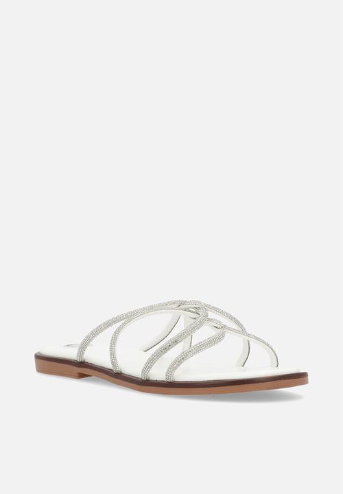 Footwork - Rosy Embellished - White