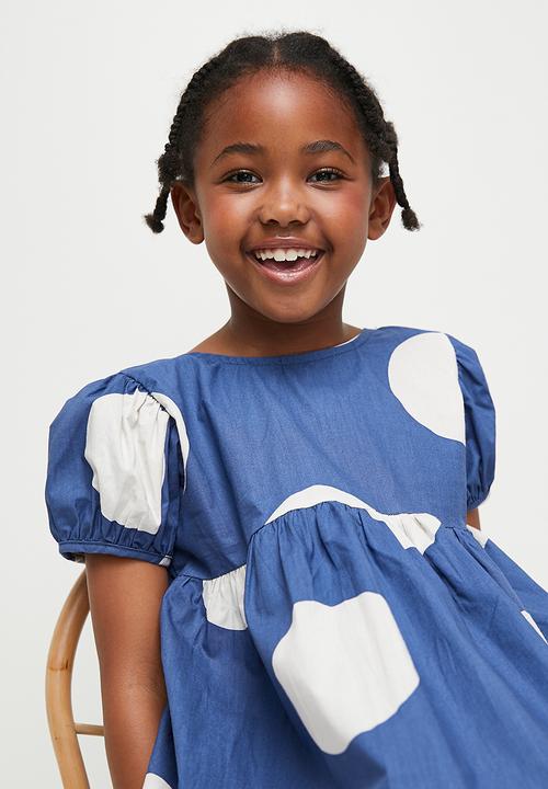 Pop Candy - Polka dot dress-blue & white