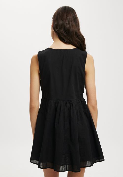 Cotton On - Casey Cutwork Mini Dress - Black