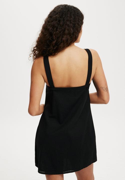 Cotton On - Kyha Embroidered Mini Dress - Black