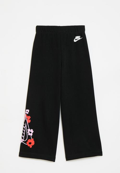 Nike - Nkg floral ft wide leg pant - black