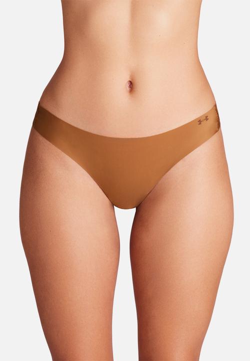 Under Armour - Ua Pure Stretch No Show 3 Pack Thong - Hue