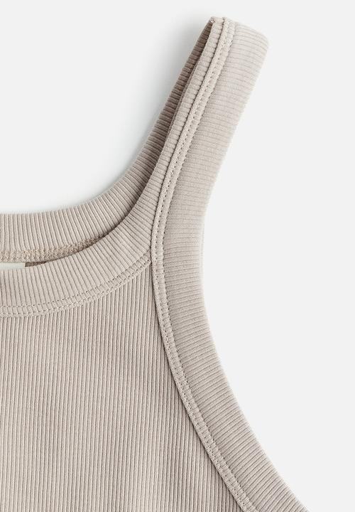H&M - Ribbed vest top - light beige