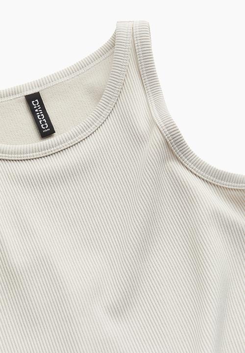 H&M - Ribbed vest top - light beige