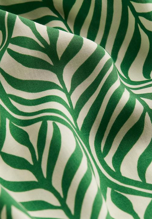 H&M - Viscose shirt dress - green,multi
