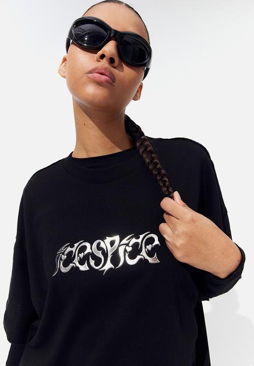 H&M - Oversized printed T-shirt - black ice spice