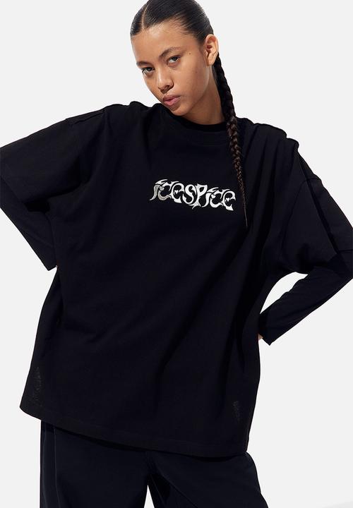 H&M - Oversized printed T-shirt - black ice spice