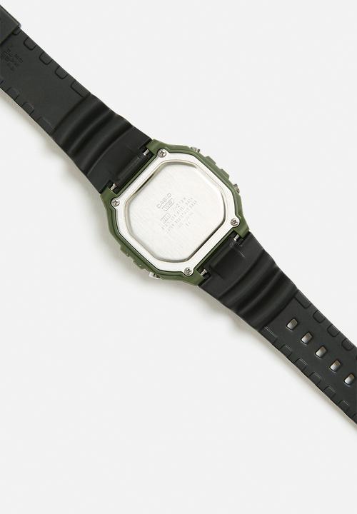 Casio - Digital green case watch - black & green