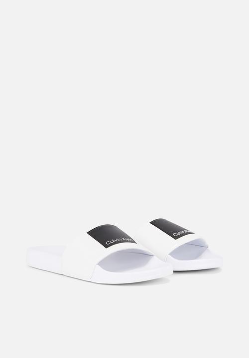 Calvin Klein - Pool slide hf logo - white 