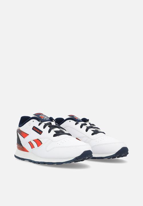 Reebok - Cl Leather Step N Flash Elastic Lace - White/Vectornavy/Pumporange