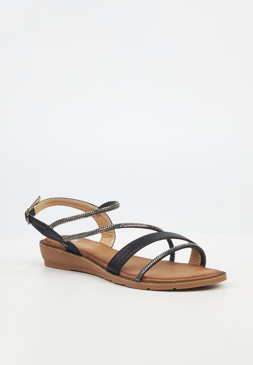 Butterfly Feet - Iva 2 embellished - black