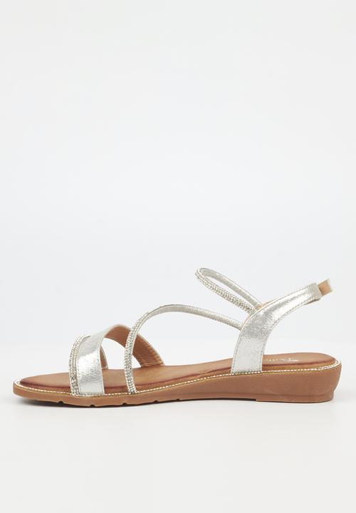 Butterfly Feet - Iva 2 embellished - silver