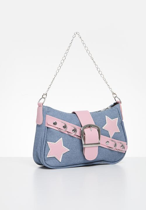 Superbalist - Demi denim bag - blue & pink