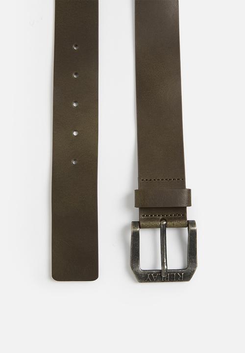 Replay - Replay leather belt - dark wood brown