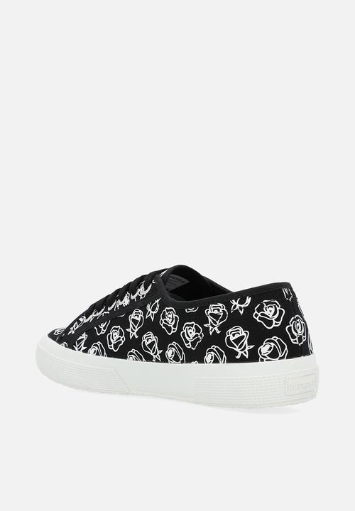 SUPERGA - 2750 Rose Print -  A6U Black White Rose