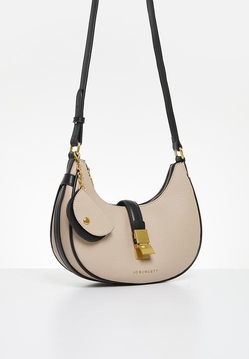 Jo Borkett - Monogram shoulder bag - black & neutral