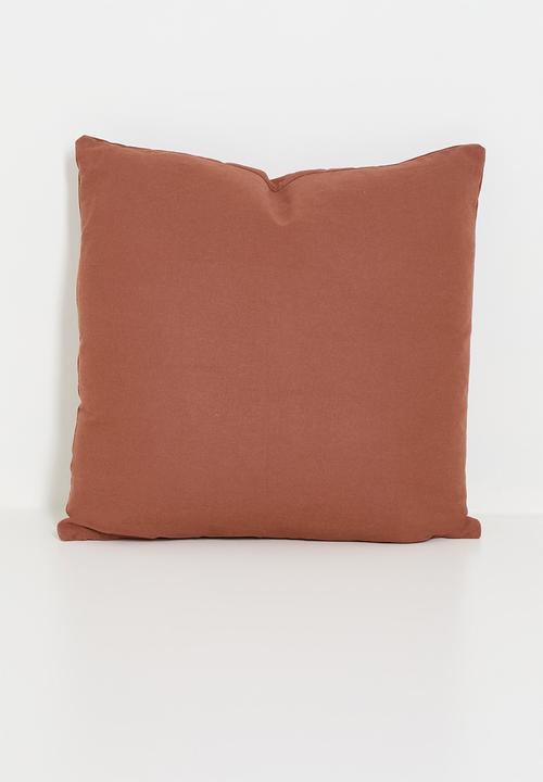 H&S - Flora tufted cushion - Teracotta