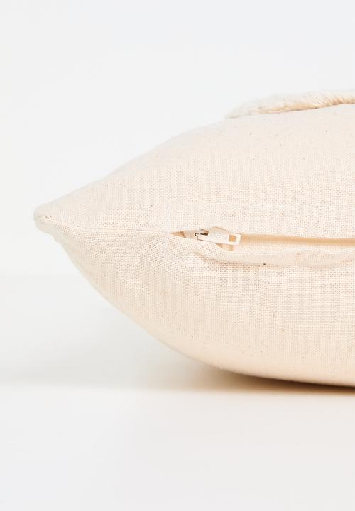H&S - Flora tufted cushion - Natural