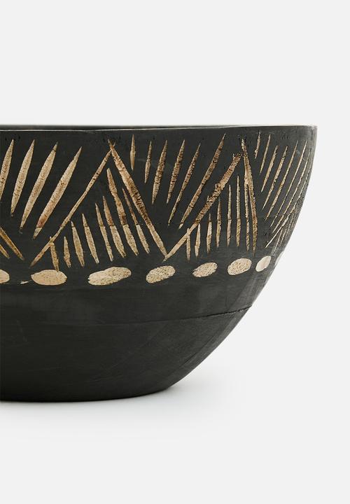 H&S - Mango Wood Decorative  Bowl