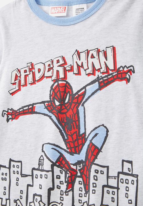 Cotton On - Spiderman short sleeve pajama set - blue