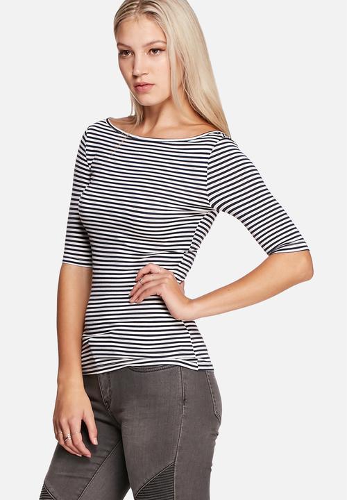 Y.A.S - Base Stripe Boatneck Top
