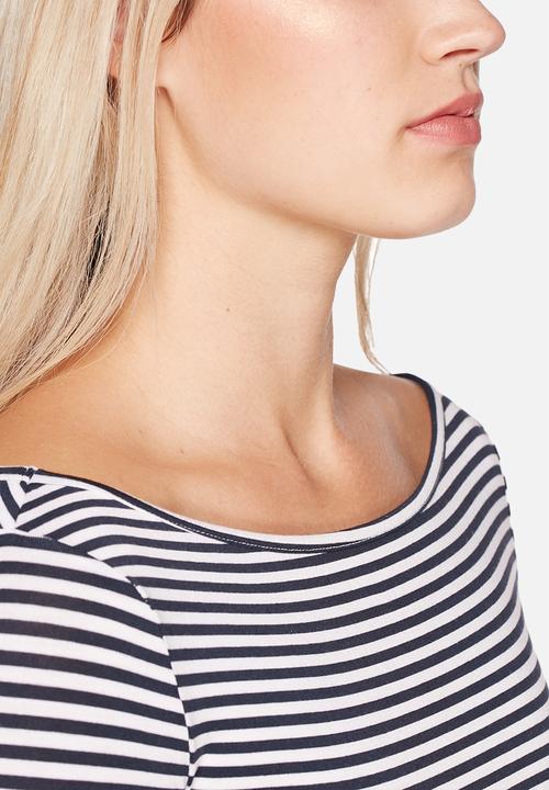 Y.A.S - Base Stripe Boatneck Top