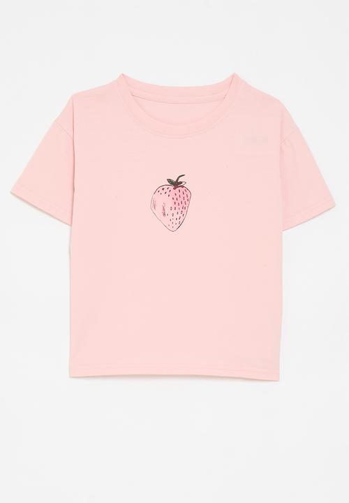Pop Candy - Strawberry print tee - pink