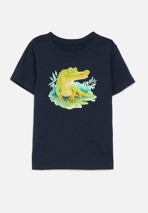 Pop Candy - Printed crew neck tee - navy blue