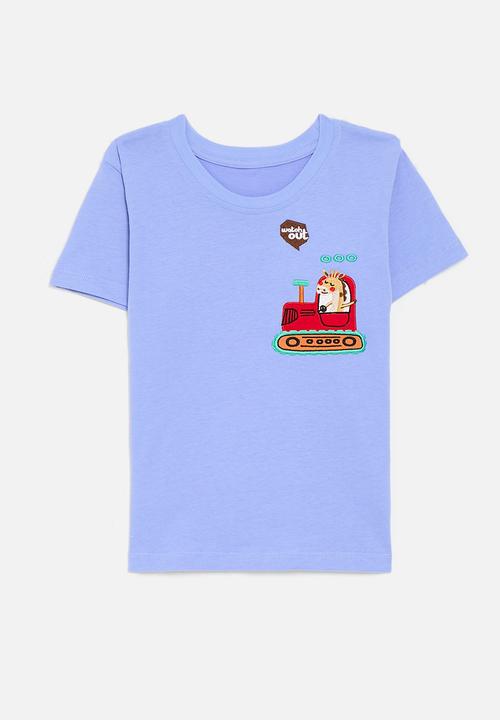 Pop Candy - Printed crew neck tee - blue