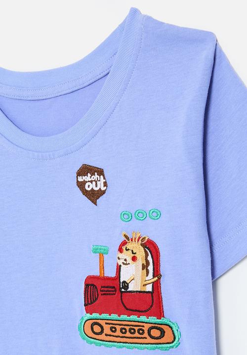 Pop Candy - Printed crew neck tee - blue
