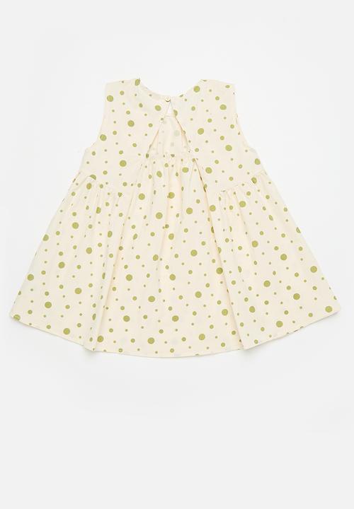 Pop Candy - Printed dress - ecru & green