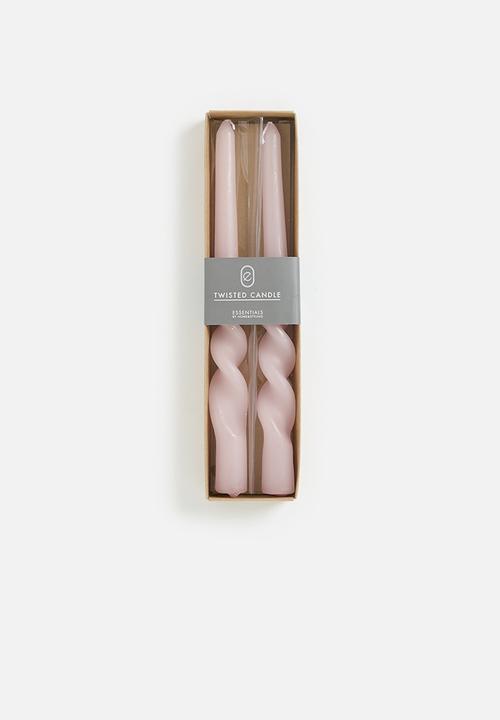 H&S - Twisted Candle Set - Pink