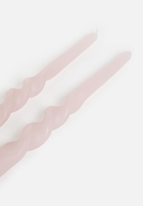 H&S - Twisted Candle Set - Pink