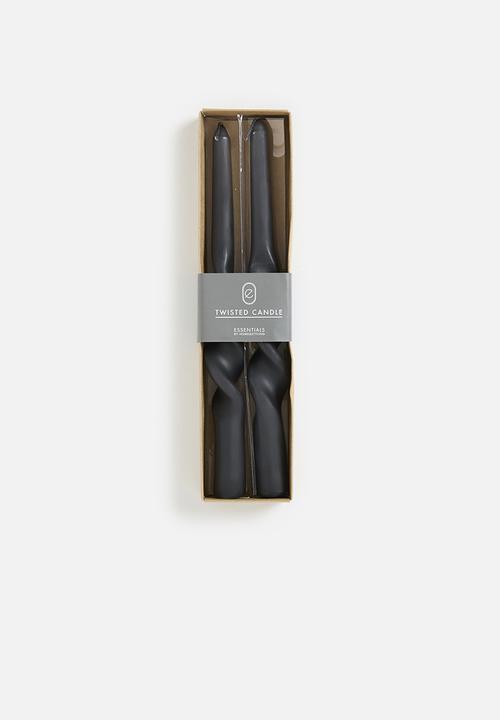 H&S - Twisted Candle Set - Black