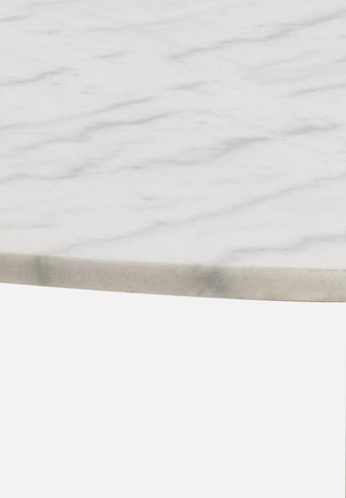 Sixth Floor - Corby dining table - gold & white 